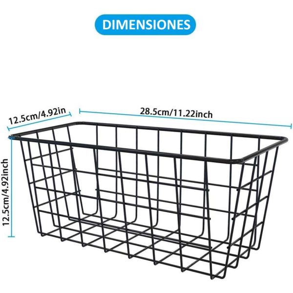 Cesta De Alambre Almacenamiento Con Adhesivo 12 X 12 X 28 Cm - Imagen 5