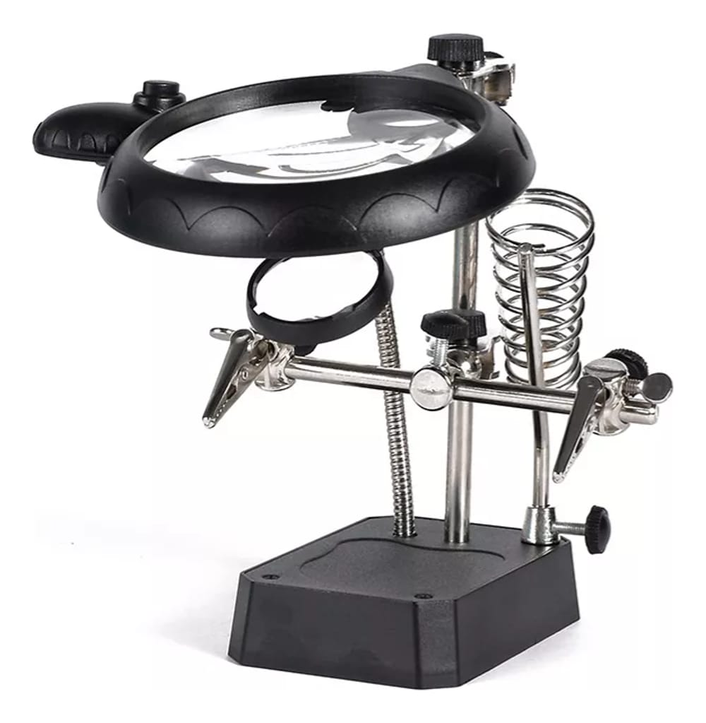 Lupa De Mesa Trabajos Manuales Luz Led Y Soporte Presicion