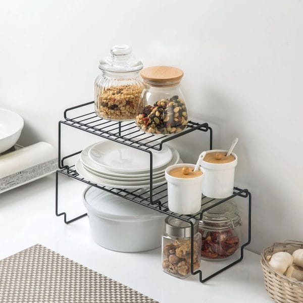 Organizador Alacena Estante Apilable 27x19x14 Cm Cocina Baño - Imagen 2