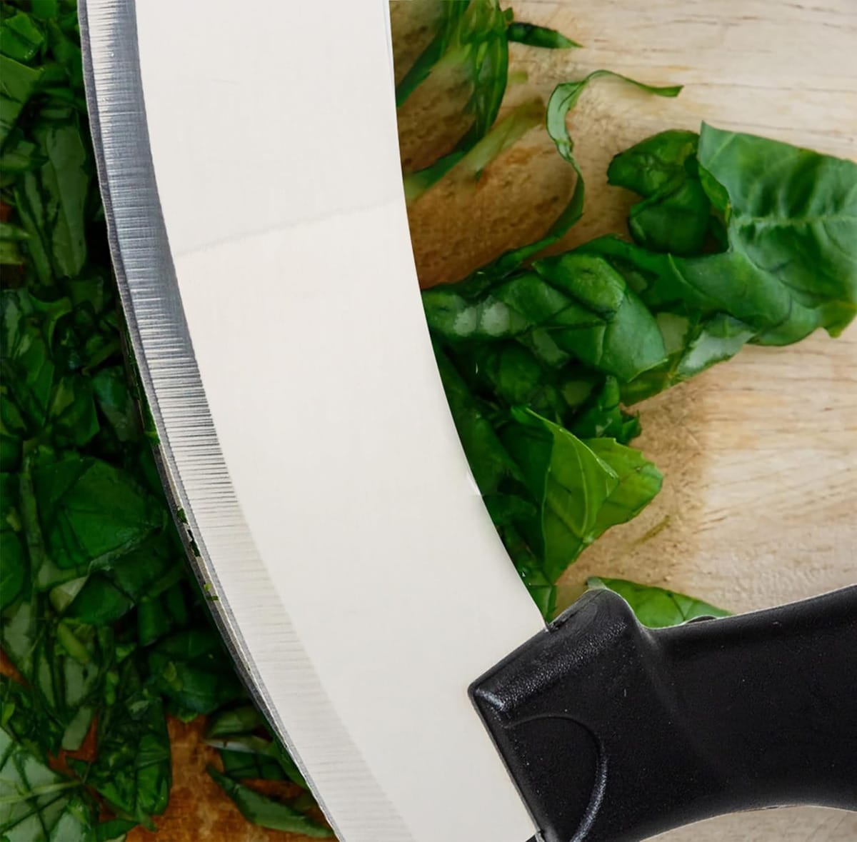 Cuchillo Media Luna De Acero Inoxidable Y Mango De Goma 26cm - Imagen 5