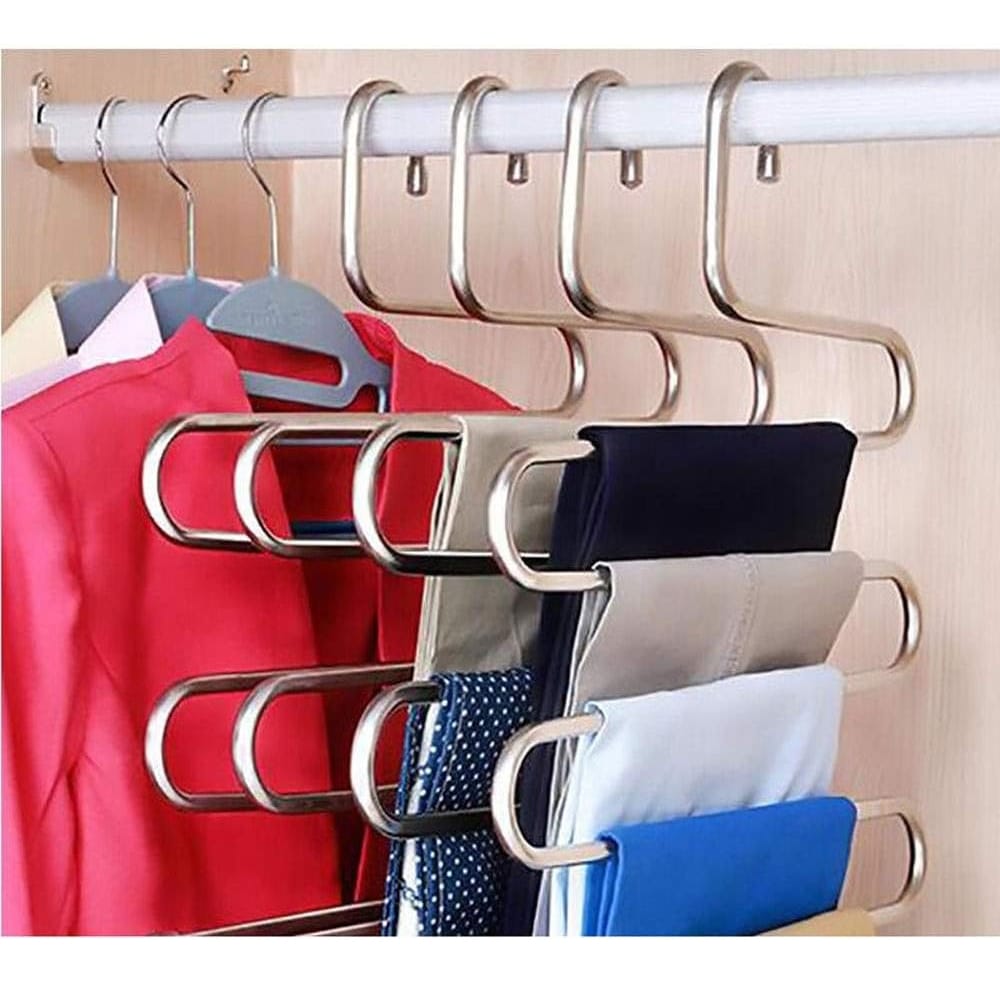 Perchas Plegable Antideslizante 5 Prendas Pantalones Toallas - Imagen 2