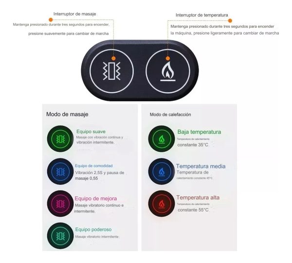 Bufanda Masajeadora Calor + Vibracion 3 Temperaturas 55°c - Imagen 6