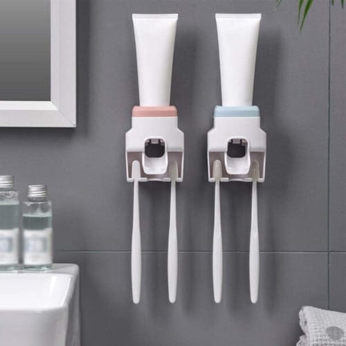 Dispensador Automatico De Pasta Dental Con Porta Cepillo - Imagen 2