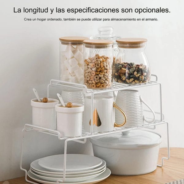 Organizador Alacena Estante Apilable 27x19x14 Cm Cocina Baño - Imagen 12