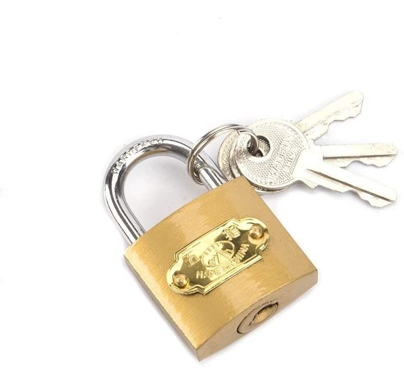 Candado De Bronce Y Acero Reforzado Industrial 40mm 3 Llaves - Imagen 2