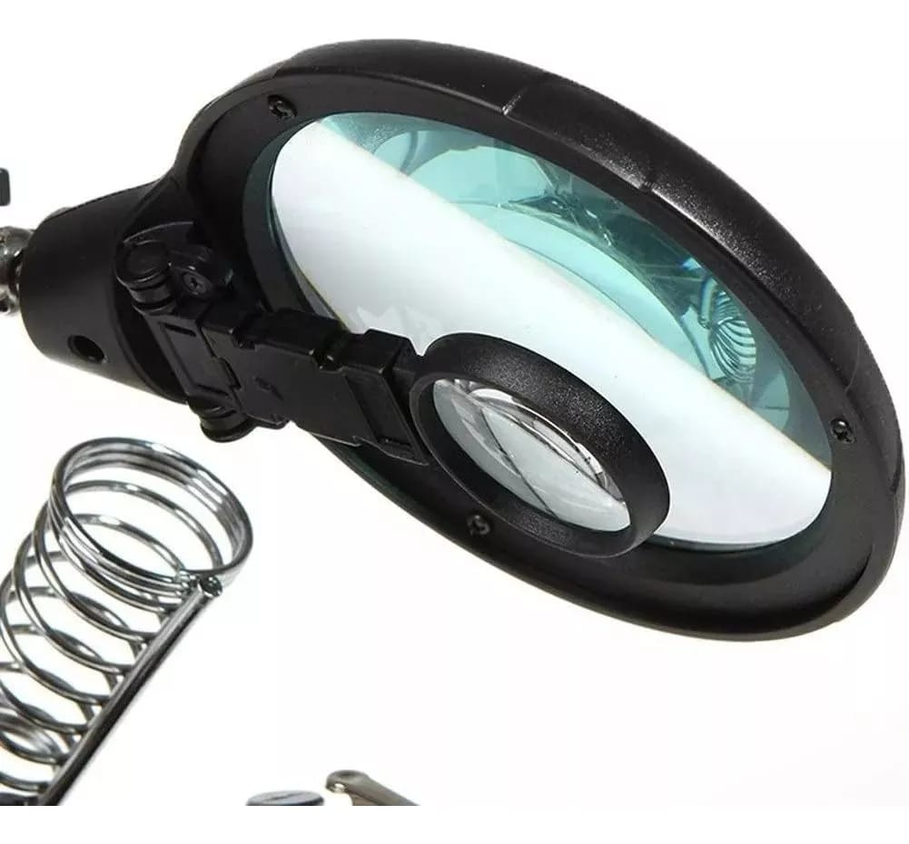 Lupa De Mesa Trabajos Manuales Luz Led Y Soporte Presicion - Imagen 2