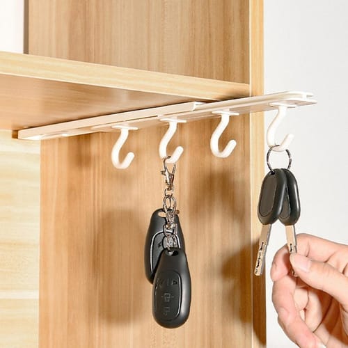 Extensible Colgar 4 Ganchos Alacena Adhesivo Cocina - Imagen 4