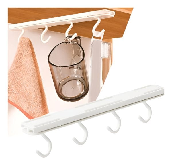 Extensible Colgar 4 Ganchos Alacena Adhesivo Cocina - Imagen 8
