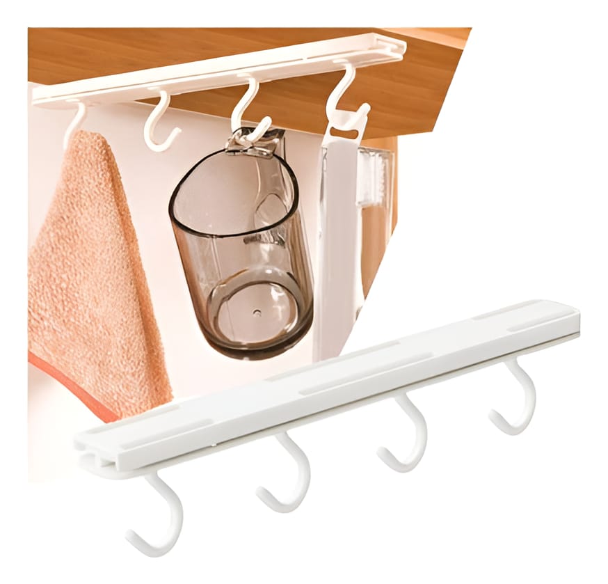 Extensible Colgar 4 Ganchos Alacena Adhesivo Cocina - Imagen 8
