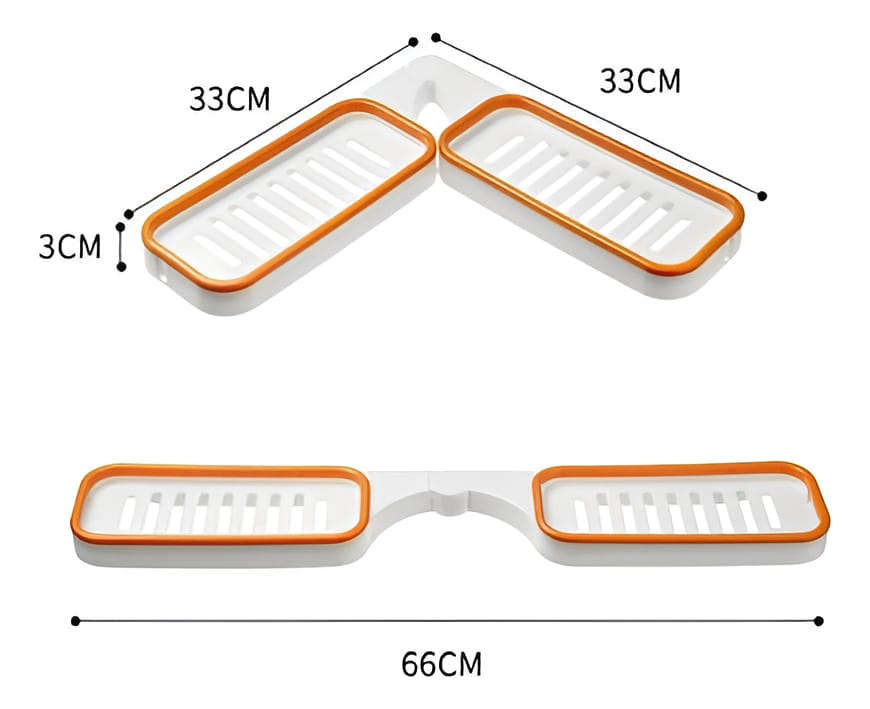 Soporte Organizador Plegable Para Baño Esquinero Repisa - Imagen 6