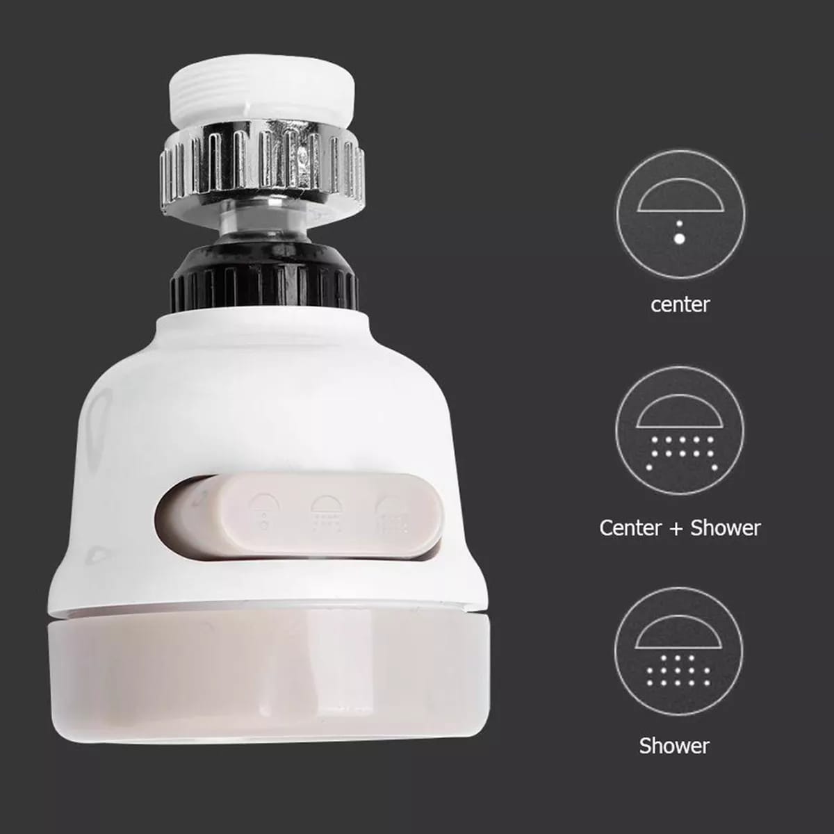 Difusor Flexible Puntero De Grifos 3 Funciones Rotacion 360° - Imagen 5