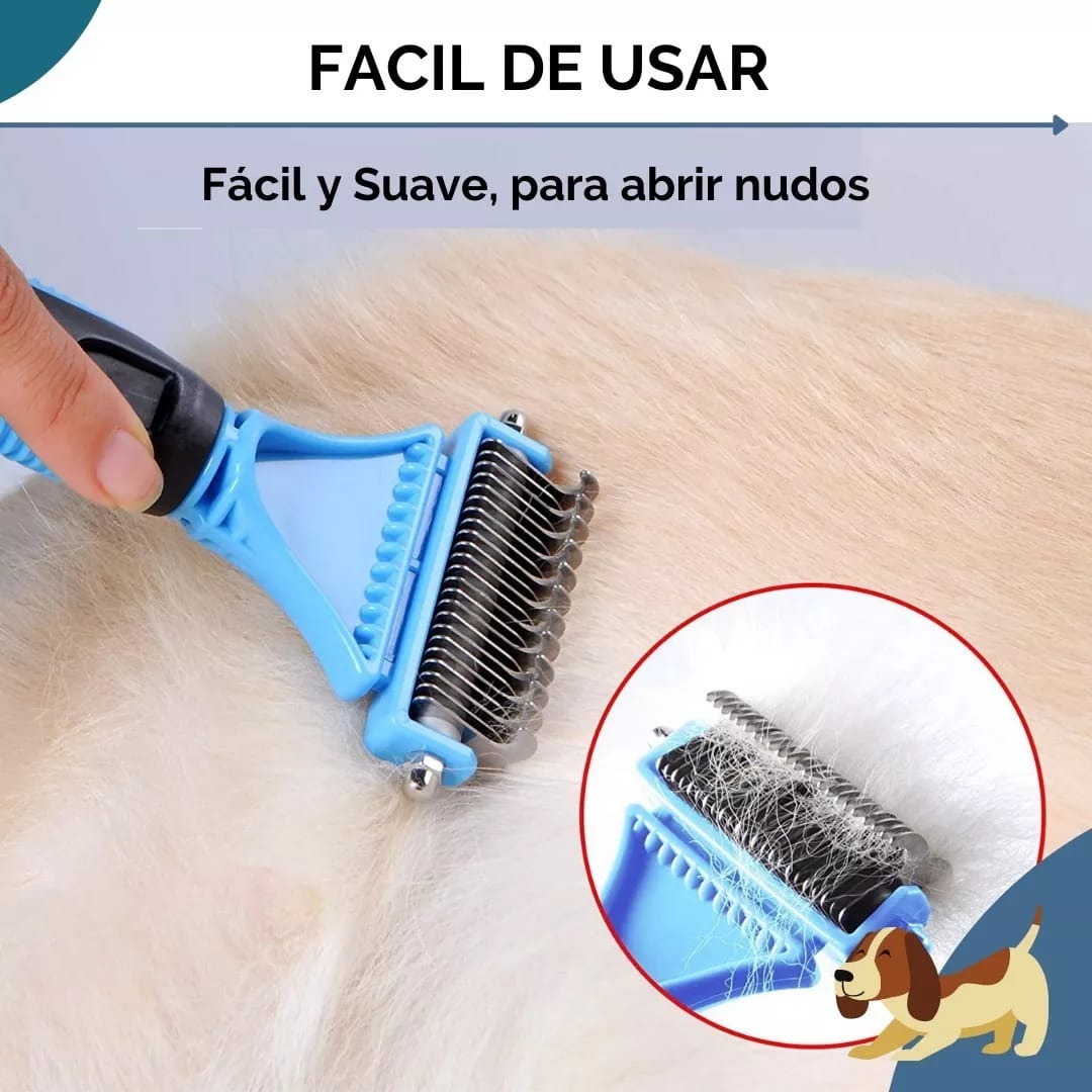 Cepillo Peine Cortador Nudos Pelos Perros Gatos Deslanador - Imagen 2