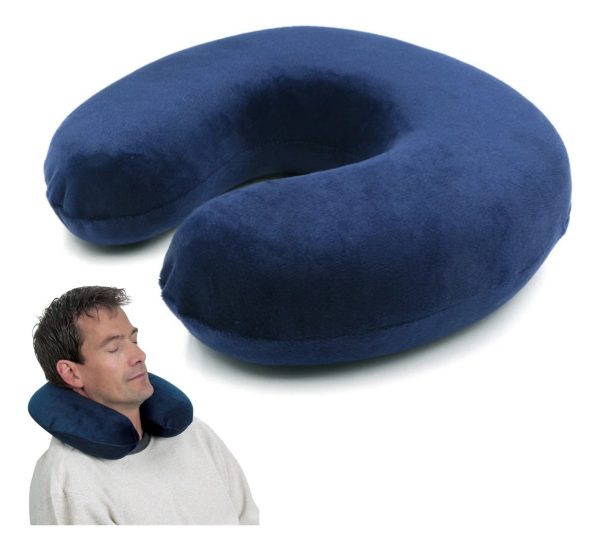 Almohada Cómoda De Viaje Cuello Cervical Microesferas Dormir