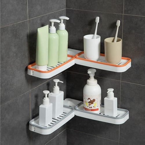 Soporte Organizador Plegable Para Baño Esquinero Repisa - Imagen 8