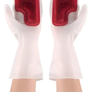 Guantes Cepillos Para Limpiar X Par Esponja Pvc Limpieza