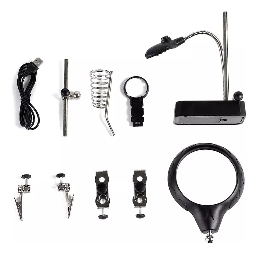 Lupa De Mesa Trabajos Manuales Luz Led Y Soporte Presicion - Imagen 5