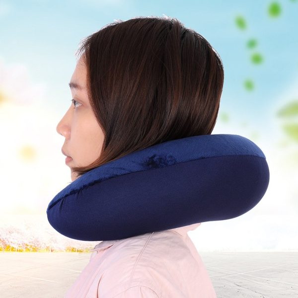 Almohada Cómoda De Viaje Cuello Cervical Microesferas Dormir - Imagen 8