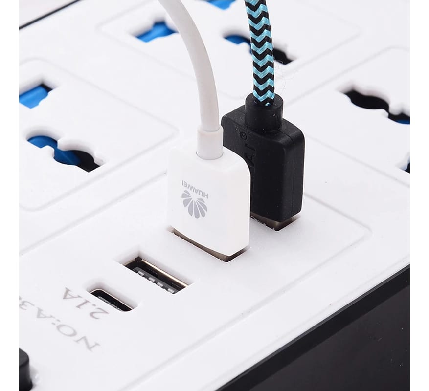 Alargue Zapatilla Eléctrica Adaptador 503 Con Usb 2m Treqa - Imagen 5