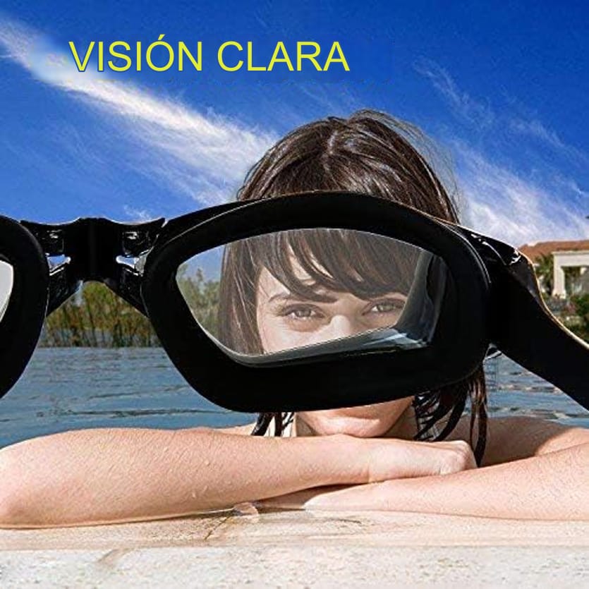 Lentes Gafas Natacion Para Piscina Playa Con Tapones Oido - Imagen 7