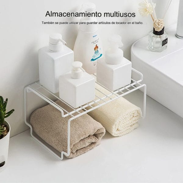 Organizador Alacena Estante Apilable 27x19x14 Cm Cocina Baño - Imagen 10
