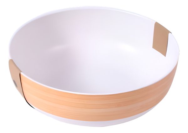 Bowl Ensalada Madera Bambu Bamboo Melamina 27.5x9.5 Cm