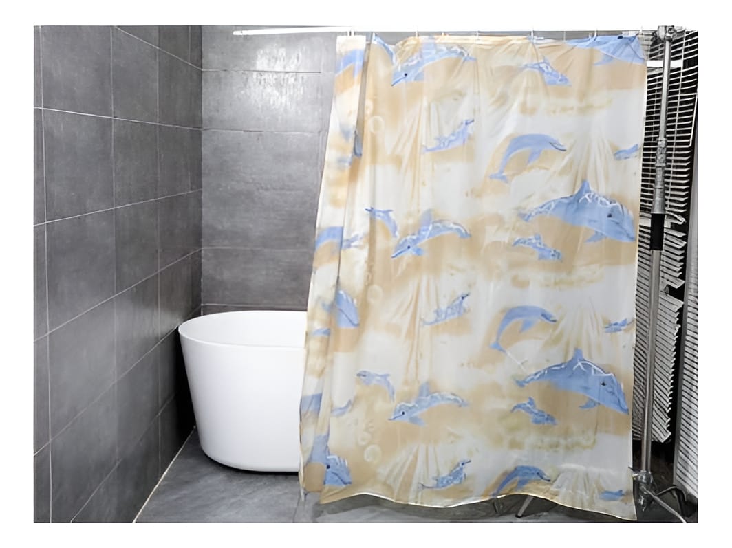 Cortina Baño 180x180 P032 Cm Impermeable Antimoho 12 Ganchos - Imagen 2