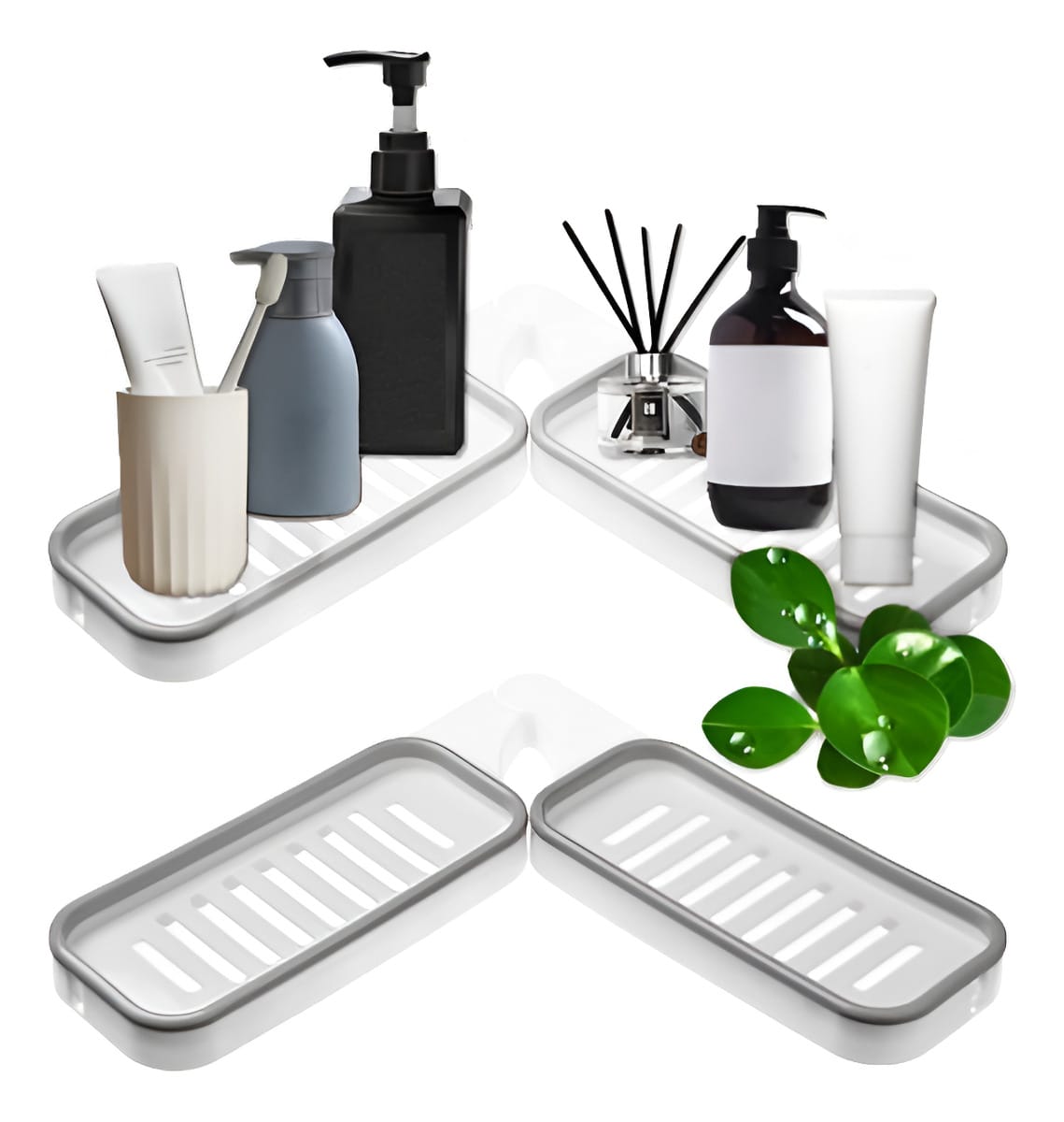 Soporte Organizador Plegable Para Baño Esquinero Repisa