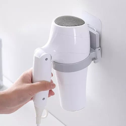 Soporte Para Secador De Pelo A La Pared Baño Hogar - Imagen 4