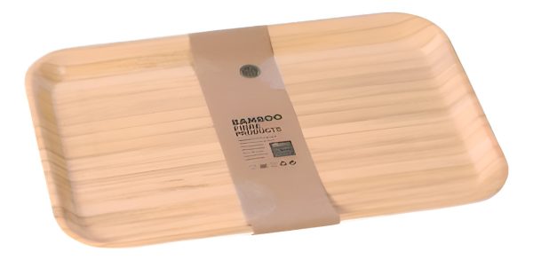 Bandeja Madera Bambu 38,5x27 Cm Mediana Rectangular Melamina