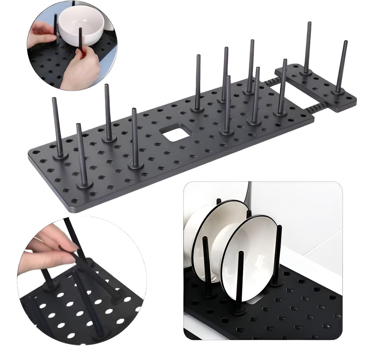 Estante Y Organizador Ajustable Para Vajilla Comodidad Hogar