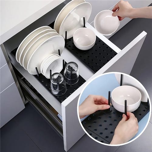 Estante Y Organizador Ajustable Para Vajilla Comodidad Hogar - Imagen 2