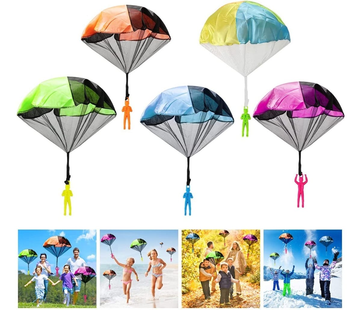 Muñeco Paracaidas Juego Al Aire Libre Niños Soldado Accion