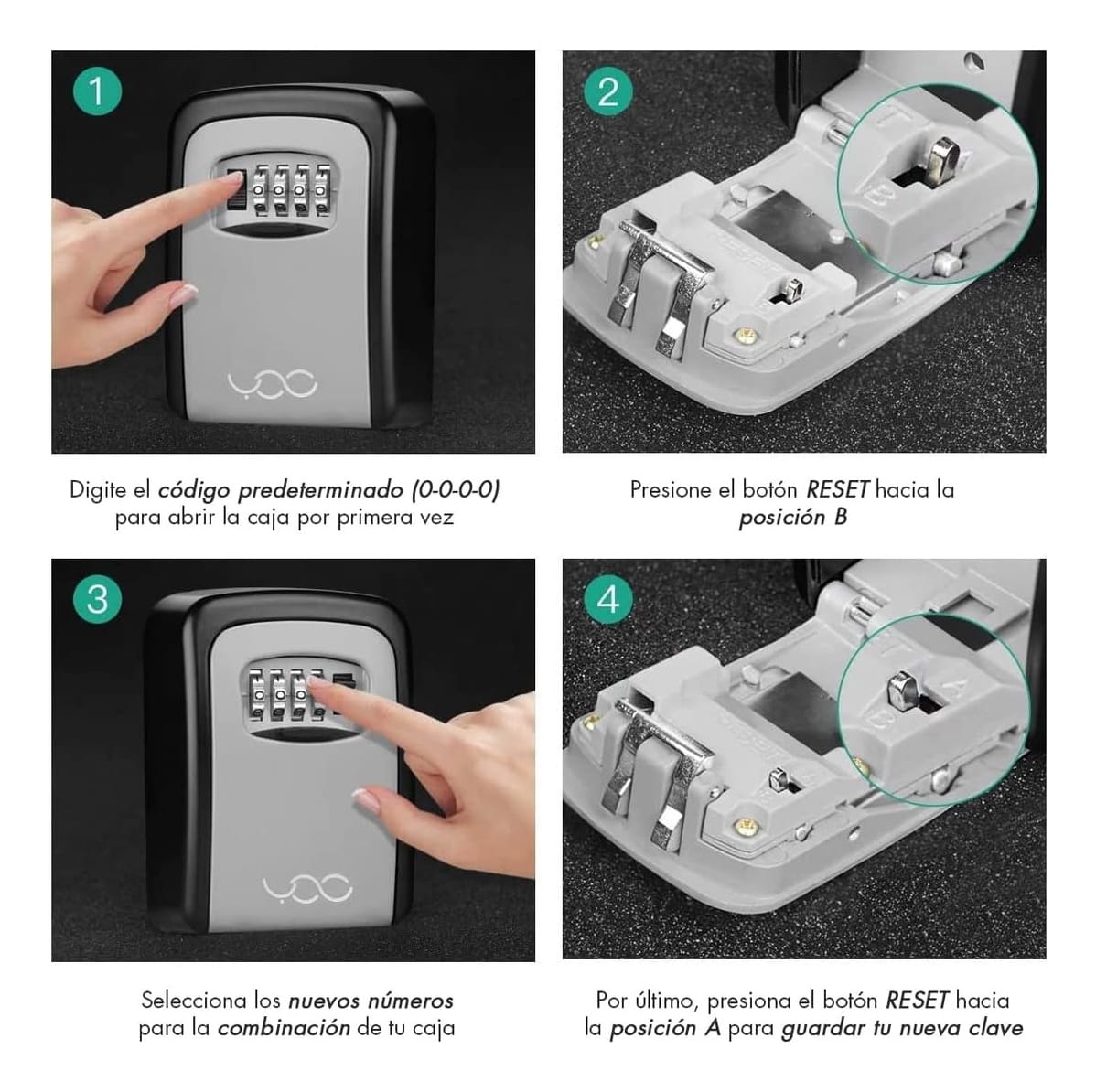 Cofre Caja Seguridad Para Llaves Con Codigo 4 Digitos Pared - Imagen 3