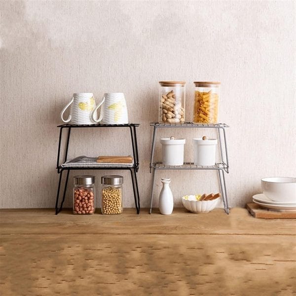 Organizador Alacena Estante Apilable 27x19x14 Cm Cocina Baño - Imagen 3