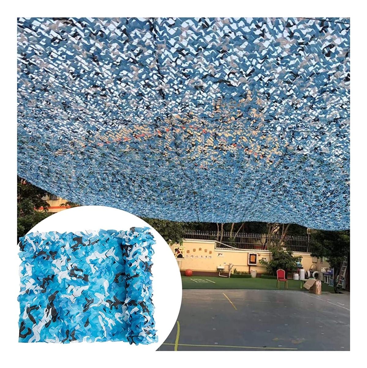 Red Malla Sombra Toldo Camuflaje 3x3m Anti Moho Alta Calidad - Imagen 8