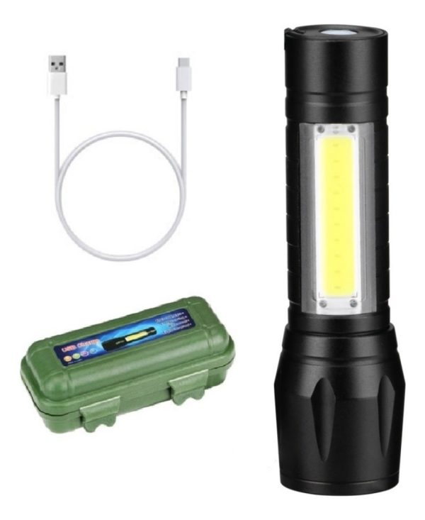 Linterna Luz Led Recargable Usb Foco Alta Potencia Camping