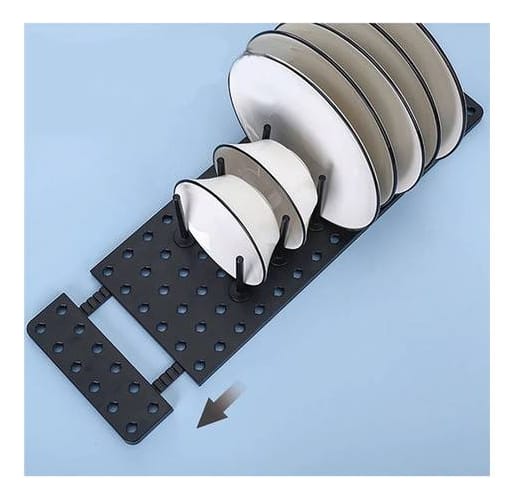 Estante Y Organizador Ajustable Para Vajilla Comodidad Hogar - Imagen 4