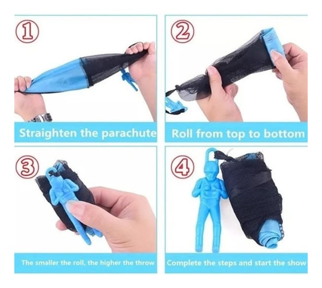 Muñeco Paracaidas Juego Al Aire Libre Niños Soldado Accion - Imagen 6