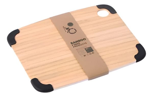 Tabla Para Cortar Picar Mediana Madera Borde Silicona Cocina