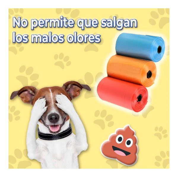 Bolsas Residuos Mascotas Perros Gatos Pack X3 Rollos Lisas - Imagen 2