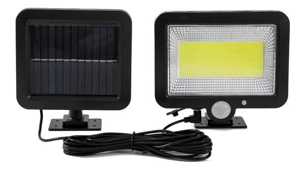 Foco Lámpara Solar Luz Led 100w Sensor De Movimiento