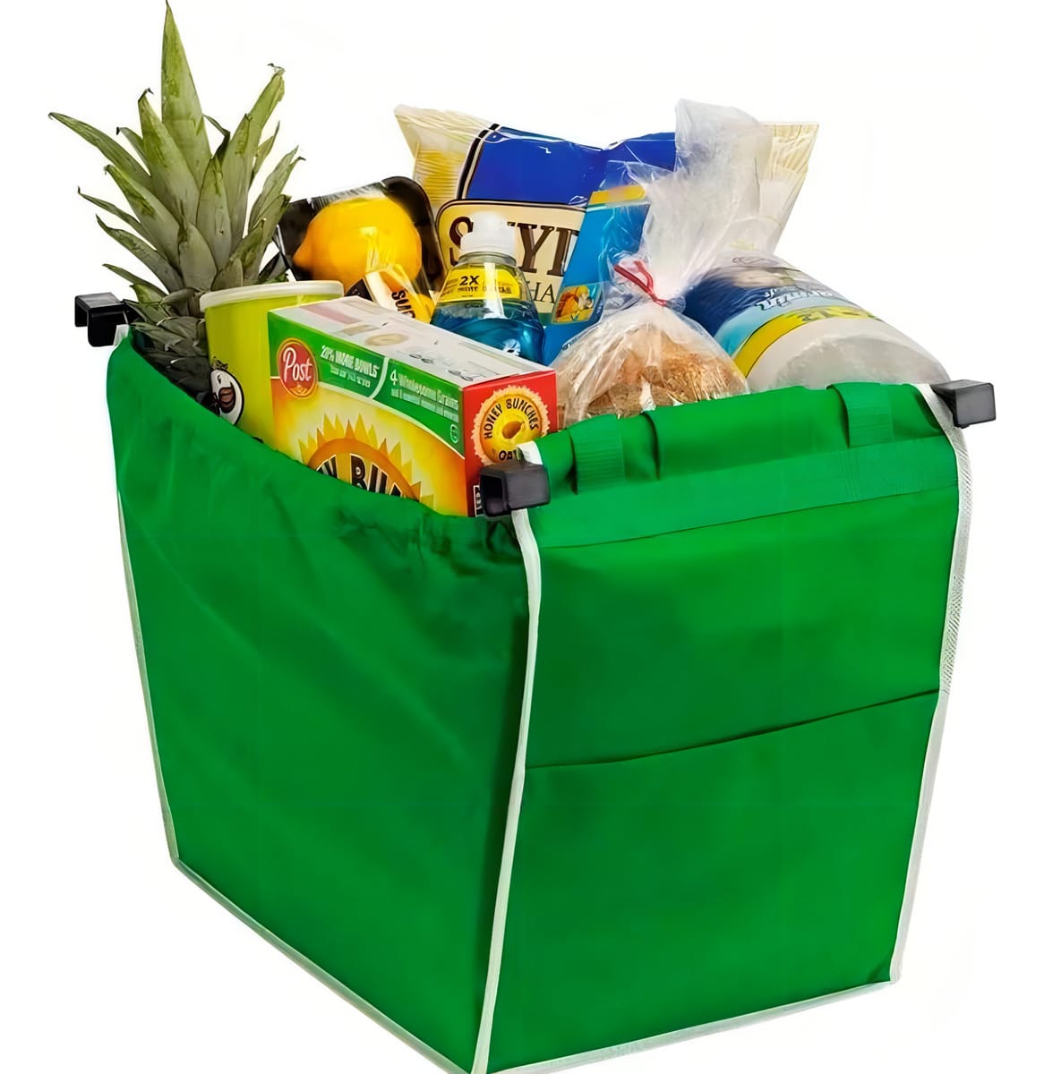 Bolsa Tela Tnt Plegable Con Clip Para Carrito Supermercado - Imagen 3