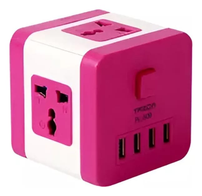 Zapatilla Adaptador Universal 4 Puertos Usb Shuko 509 Treqa - Imagen 2