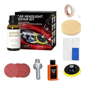 Kit Restauracion Pulido Faros Completo Auto Coche Moto 30 Ml
