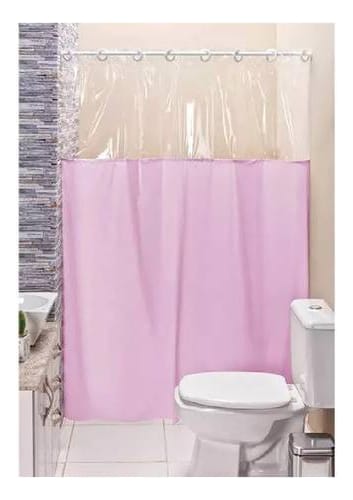 Cortina Baño 180x180 Cm Diseño Liso Colores Impermeable - Imagen 5