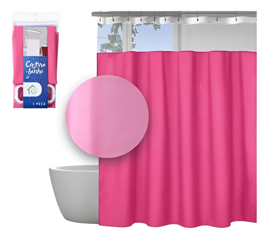 Cortina Baño 180x180 Cm Diseño Liso Colores Impermeable