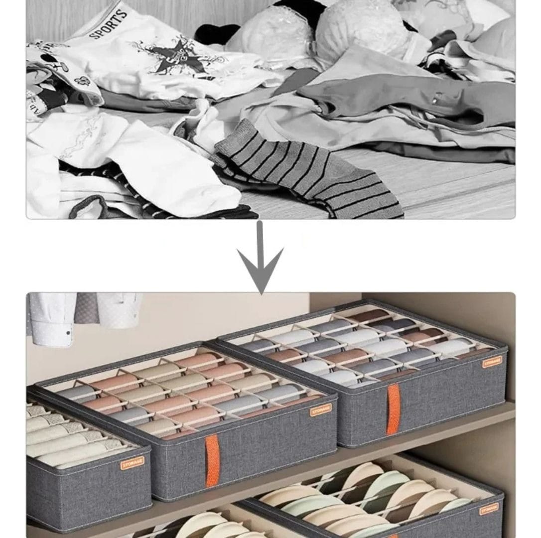 Organizador Plegable Para Ropa Interior 7 Divisiones Hogar - Imagen 3