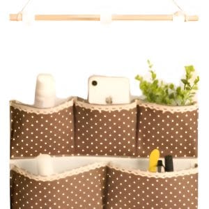 Organizador De Tela Con 5 Bolsillos Para Colgar Diseño Hogar