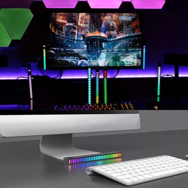 Barra Luz Led Rgb Audioritmica Gamer Tiktok Recargable 32b - Imagen 3