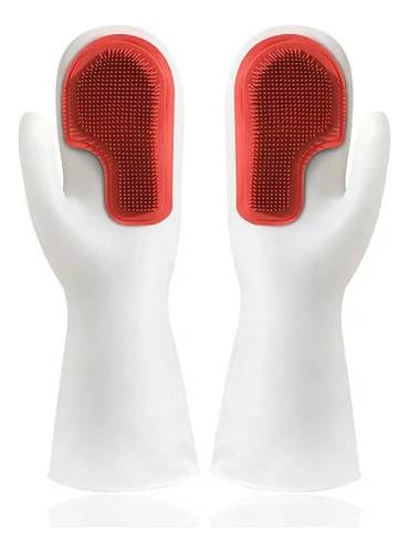 Guantes Cepillos Para Limpiar X Par Esponja Pvc Limpieza - Imagen 2